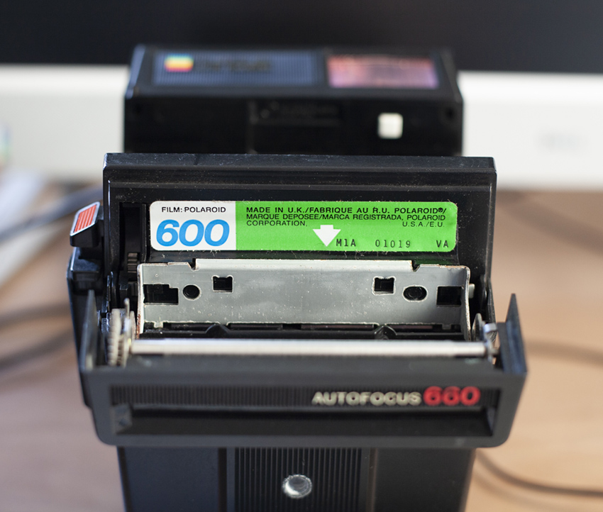 Serial number inside the film compartment