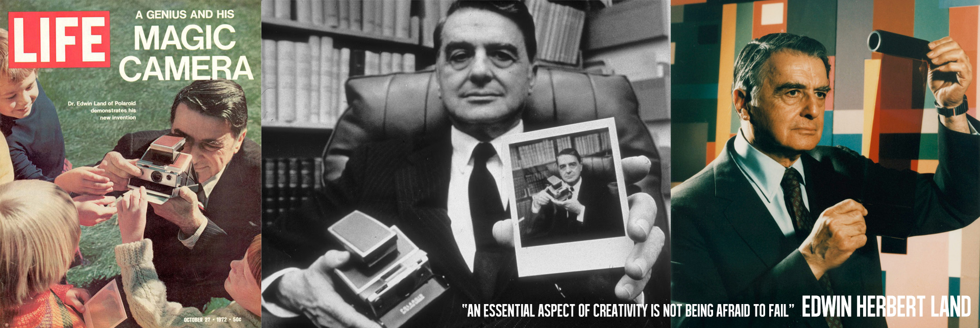 Edwin Herbert Land was an American scientist, inventor, and co-founder of the Polaroid Corporation